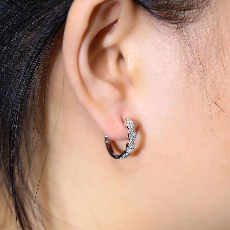 耳环S925银Moissanite厘石D级0.41ct